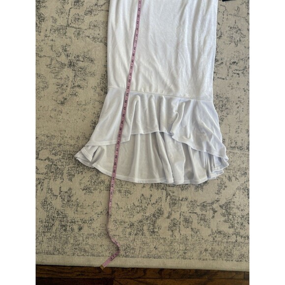 Lulus How Much I Care White Velvet Off-the-Shoulder Midi Dress Size XL Bridal - Picture 6 of 7